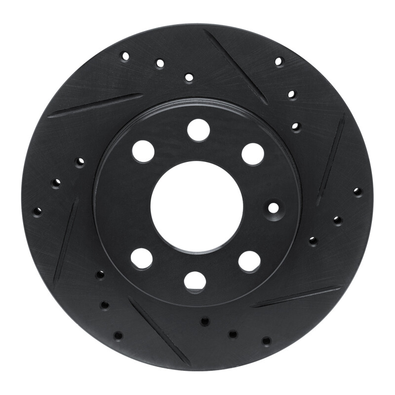 Chevrolet Pickup Brake Rotor (1) - Front Right - R1 Concepts - Drilled & Slotted - Black - `88-`20